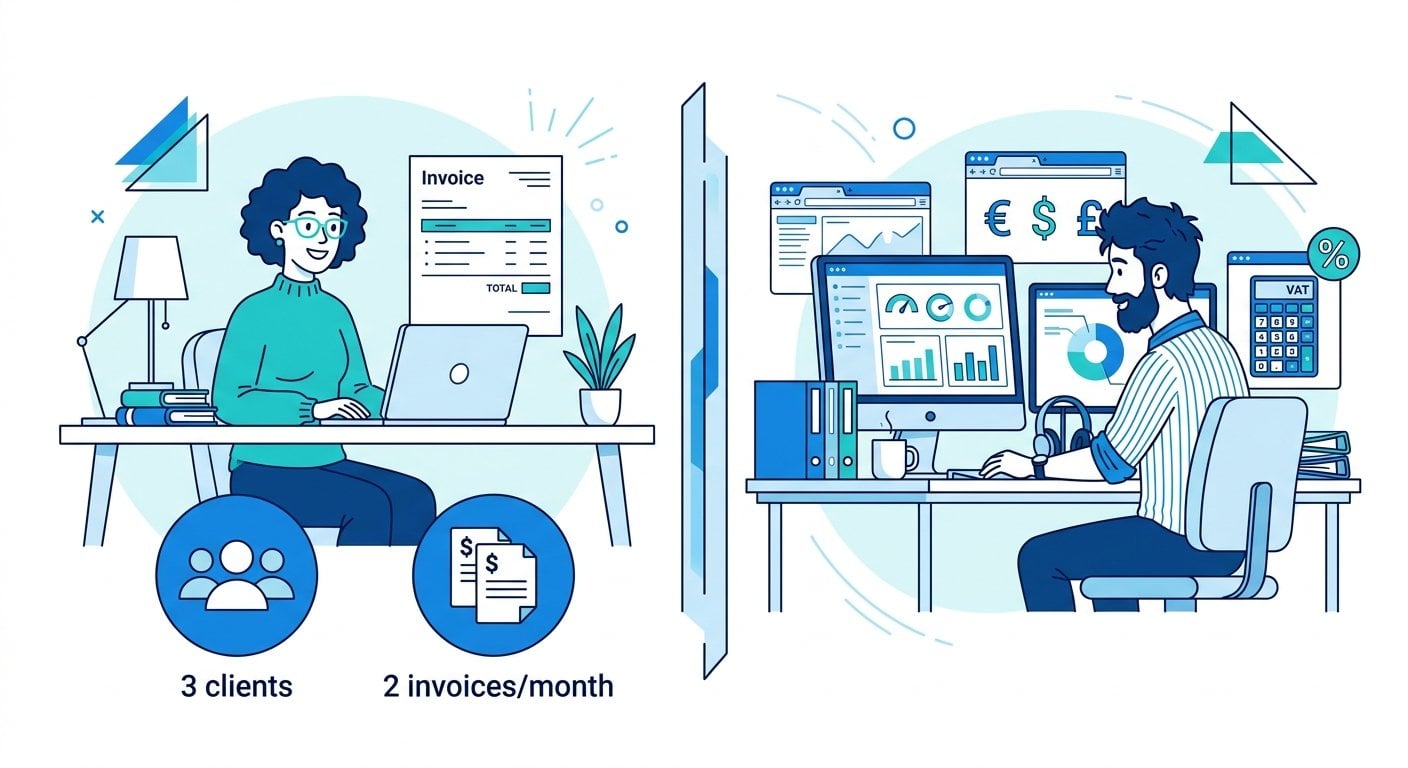 Free invoice generator vs paid software comparison for freelancers