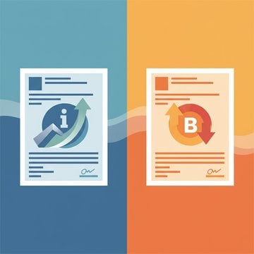 Illustration showing an invoice and a bill as two perspectives of the same payment request document in accounting