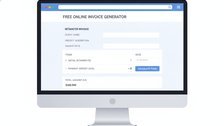 Free online invoice generator creating a retainer invoice in the browser